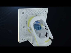 Super Thin RJ45 Network Faceplate 86x86mm Flat Wall Plate